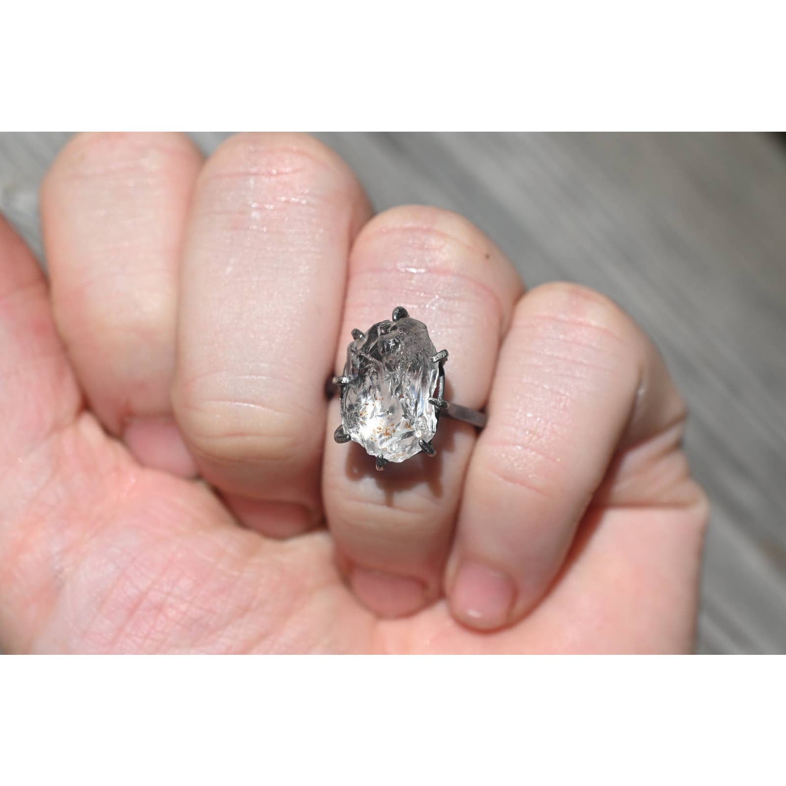 Natural Diamond Ring Raw Diamond Ring Uncut Diamond Ring Engagement R